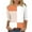Orange11, variant on Darzheoy Womens Tops Mid-Length 3/4 Sleeve Lightweight Stripped Printed Patchwork Color Hoodless Sweatshirts Fall Pullover Fashion Blouses
