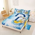 thumbnail image 2 of Feelyou Shark Letter D Bed Sheets for Kids, Cute Ocean Animal King Sheets for Kids, Blue, 4-Piece, 2 of 5
