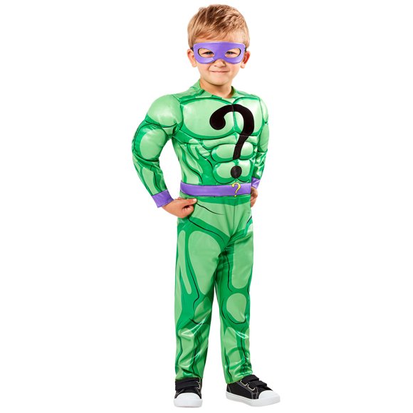 DC Comics Batman Riddler Muscle Chest Costume for Toddlers by Rubies, Boys