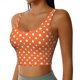 thumbnail image 2 of Balery Orange And White Polka Dot Sujetadores deportivos con espalda cruzada para mujer, acolchados, sin costuras, de alto impacto, ideales para yoga, gimnasio, entrenamiento y fitness.-Large, 2 of 8