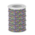 thumbnail image 2 of 5 Rolls Christmas Ribbon 1.5 inch Wide Decorative Ribbon for Gift Wrapping and Holiday Decorations Colorful Cartoon Flowers, 2 of 7