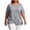 Gray02, variant on T Shirts for Women Plus Size Crew Neck Short Sleeve T-Shirt, Crisscross Cutout Open Back Split Hem Casual Athletic Workout Pullover Top Going Out Tops