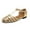 Gold, variant on QNANSPI Women's Wedge Heel Shoes, Summer Casual Footwear for Women, Women Open Toe Woven Mule Shoes With Pointed Front Closed Toe Look Summer Flat Footwear