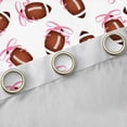 thumbnail image 4 of Manfei Pink Bowtie Ribbon Black Out Curtains,Rugby Sport Game Curtains Pack of 2 (42x63 Each),Boys Football Lovers Bedroom Curtains For Boy Girl,Microfiber Bedroom Decor, 4 of 6