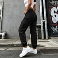thumbnail image 7 of Guluxicc Women's Cargo Pants with Multi Pocket Elastic Waist Straight Leg Trousers for Outdoor Hiking Fall Winter, 7 of 7
