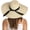 Bowknot-beige, variant on Womens Wide Brim Straw Hat Big Floppy Foldable Roll up Cap Beach Sun Hat UPF 50+