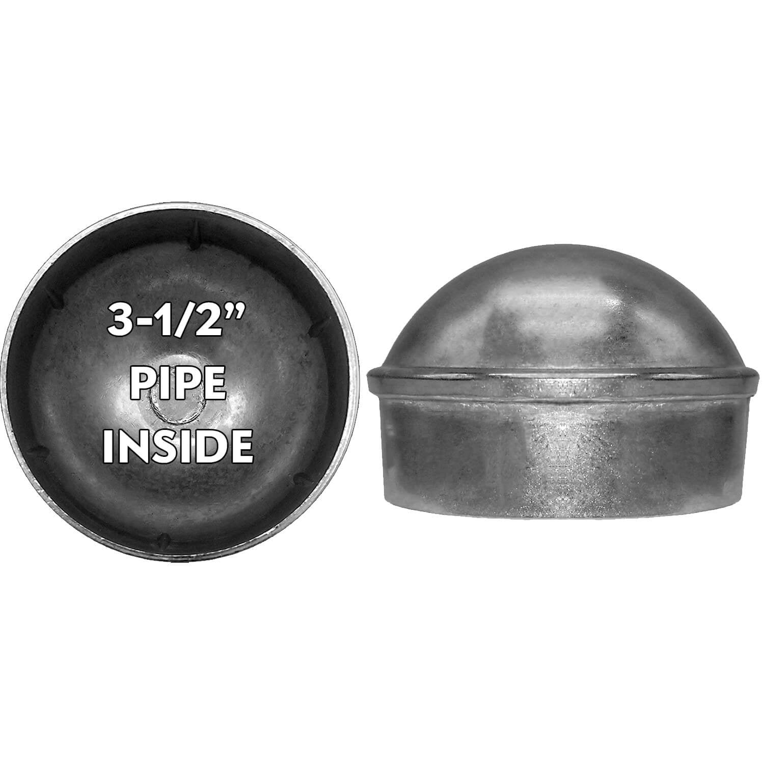3-1/2' Chain Link Fence Post Cap - Use for 3-1/2' Outside Diameter Post/Pipe - Aluminum Chain Link Post Cap