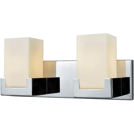 

Bathroom Vanity 2 Light Fixtures With Polished Chrome Finish Metal/Glass Material Medium Bulb 16