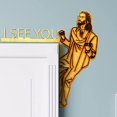 thumbnail image 3 of Letrero de madera para esquina de puerta con diseño de cruz extraíble y divertido de Jesús Deco, 3 of 7