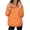 Orange, variant on Fall Winter Women Long Sleeve Stand Collar Quilted Hoodies Puffer Jacket