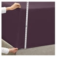 thumbnail image 2 of 18"- 21" Extra Deep Pocket Fitted Sheet for High Mattress - Hotel Luxury Silky Soft Double Brushed Microfiber Sheet, Wrinkle Bed Sheet, - Purple Eggplant, 2 of 8
