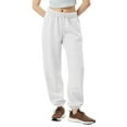 thumbnail image 2 of Boost Straight Leg Sweatpants Women Fleece Cuffed Joggers Comfy Daily Track Pant Athletic Fit Trousers 09-White M, 2 of 3
