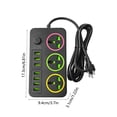 thumbnail image 3 of Zedker Multiprise 2 Mètres de Long avec 7 Ports USB et 3 Prises Multifonctionnelle pour la Maison, 3 of 6