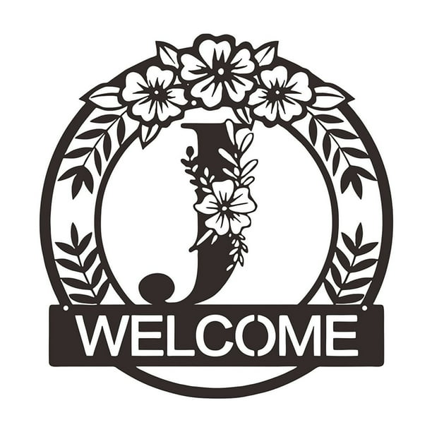 ¡Gran oferta! Decoración de pared Exterior del hogar, 26 letras en inglés, pared Exterior, artesanía de arte del hierro colgante de bienvenida