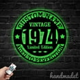 thumbnail image 4 of Handmadetneonsign 1974 Birthday Metal Wall Art Light, Event Metal Sign Wall Decor, Party Metal Decor 56725, 4 of 5