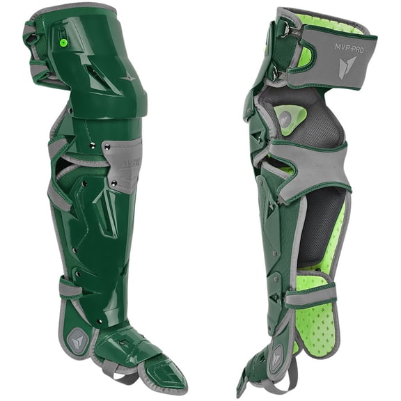 All Star MVP Pro Adult Leg Guards Dark Green/Grey