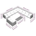thumbnail image 4 of vidaXL 12 Piece Garden Lounge Set with Cushions Poly Rattan Dark Grey, 4 of 5