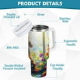 thumbnail image 4 of DIXRUYEE Steel Water Bottles Tumbler Creative Radiant Garden Cat Pattern 40oz/30oz, 4 of 8