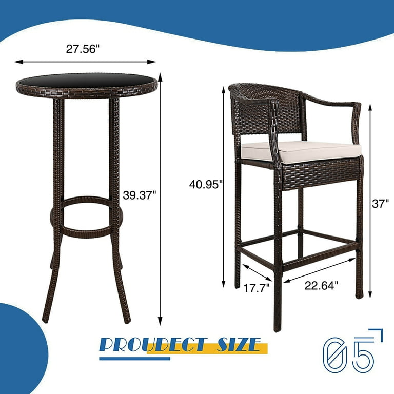 Wicker top bar stools sale