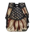 thumbnail image 4 of Zufioo USA Sunflower Flag Print Casual Student Backpack, Adjustable Shoulder Straps Multi-Function Multi-Pocket Sports Bag Travel Backpack, Unisex-One Size, 4 of 5