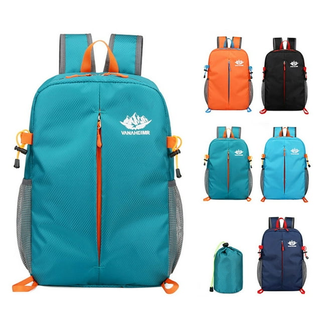 Fiudx Mochila de Senderismo Ligera y Plegable, Material Resistente Al Agua y Duradero, Diseño Plegable, Ideal para Viajes y Actividades Al Aire Libre, Tamaño Compacto, Fácil de Transportar, 15 X 10 C