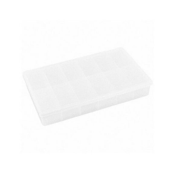 Flambeau Compartment Box,Snap,Clear,1 3/4 in T602