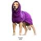 thumbnail image 3 of Greeniant Albornoz para perro hecho de algodón, toalla, chaleco para mascota no tóxico e inodoro, abrigo, ropa para perro, agradable a la piel Ropa para mascotas Púrpura METRO, 3 of 6