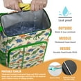 thumbnail image 2 of Travel Cooler Bag - Beige Cartoon Dinosaurs Pattern Camping Beer Cooler Backpack with Bottle Opener- Waterproof Insulated Picnic Backpacks - Cooler Bag for Beach, 2 of 6