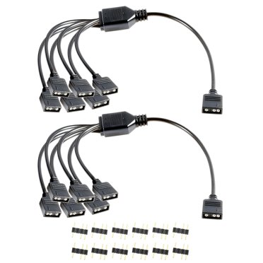 ECCANIXITY ARGB Splitter Cable 3 Pin 1 Feale To 2 Feale And 1 Feale