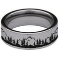 thumbnail image 4 of Nature Landscape Tungsten Carbide Ring, 4 of 9