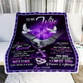 thumbnail image 2 of LHSHID Personalized to My Wife Blanket from Husband Meeting You was Fate Wife Anniversary Wedding Valentines Day for Her Birthday Christmas Fleece Throw Blanket, 2 of 5