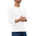 thumbnail image 4 of Iceglad Mens Fashion Casual Front Placket Basic Long Sleeve Henley T-Shirts, 4 of 9