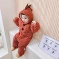 thumbnail image 4 of LSLJS Cache-Couche pour Bébé une Pièce pour Nourrisson, Barboteuse à Capuche pour Enfants, Vêtement d'Extérieur, Veste pour Tout-Petit, Pyjama pour Bébé ( 9-12 Mois, Brun ), 4 of 7