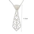 thumbnail image 5 of AYYUFE Necklace Necktie Shape Rhinestone Inlaid Tie Hollow Out Chain Necklace, 5 of 8