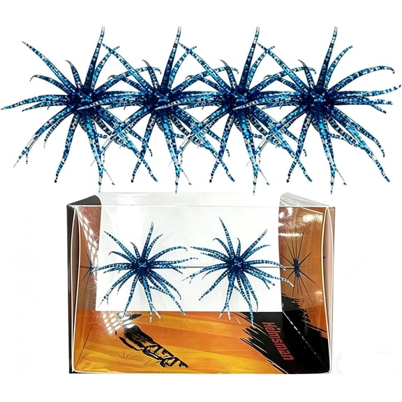 Sea Urchin Soft Bait 4Pcs, Floating TPR Swimbait with Reflective Stars, Plastic Baits for Bass Fishing,Slow Sinking