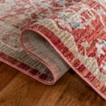 thumbnail image 6 of SAFAVIEH Kenitra Jermaine Floral Bordered Polyester Area Rug, Red/Beige, 4' x 6', 6 of 7