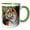 Green/White, variant on 3drose, Photograph of an Elegant Tiger Wildlife Photography, 15oz Mug