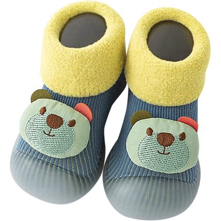 

QWZNDZGR Non-Skid Floor Slippers Soft Sole Non Slip Cotton Mesh Breathable Baby Toddler Indoor House Floor Slipper