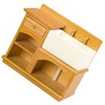 thumbnail image 1 of OUNONA 1Pcs Mini House Wash Basin Cabinet Rectangular Wood Mini Shower Room Model for DIY Projects 9.3x3.5x8.7cm, 1 of 8