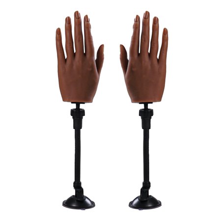 Practice Nail Art Trainer Hand Tool Training Model Display w/Stand Holder Style 5 1 Pair