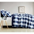 thumbnail image 4 of Truly Soft Everyday Buffalo Plaid 3-Piece King Duvet Set in Navy Blue, Polyester , Adult, All Season, OEKO-TEX Certified, 4 of 8