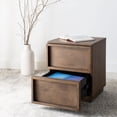 thumbnail image 4 of SAFAVIEH Couture Zeus Rustic Nightstand with 2 Drawers, Medium Oak, 4 of 12