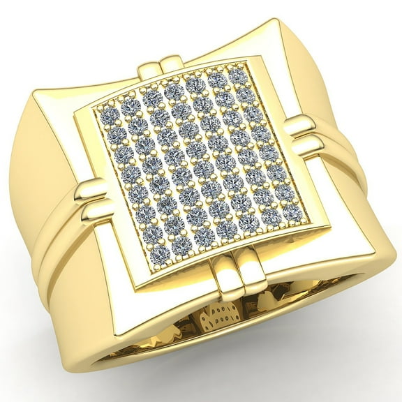 0.75ct Round Not Enhanced Mens Vintage Anniversary Engagement Ring Solid 10K Rose, White or Yellow Gold JK I1