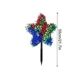 thumbnail image 4 of Eolstice 4th of July Star Shaped Artificial Topiary, UV Resistant Boxwood Potted Plant, Decorative Red Blue Anniversary Merchandise for Front Door Outdoor Garden Decor, 4 of 9