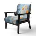 thumbnail image 3 of Designart "Motif Nature Pissenlit s Design" Chaise d'Appoint Florale Corail - Fauteuil Traditionnel pour Chambre, 3 of 7