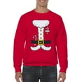 thumbnail image 2 of Festive Santa Outfit Men's Sweatshirt, 2 of 3
