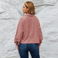 thumbnail image 4 of Chaqueta de pana de color liso, chaqueta con solapa, chaqueta de pana informal con botones, 4 of 5