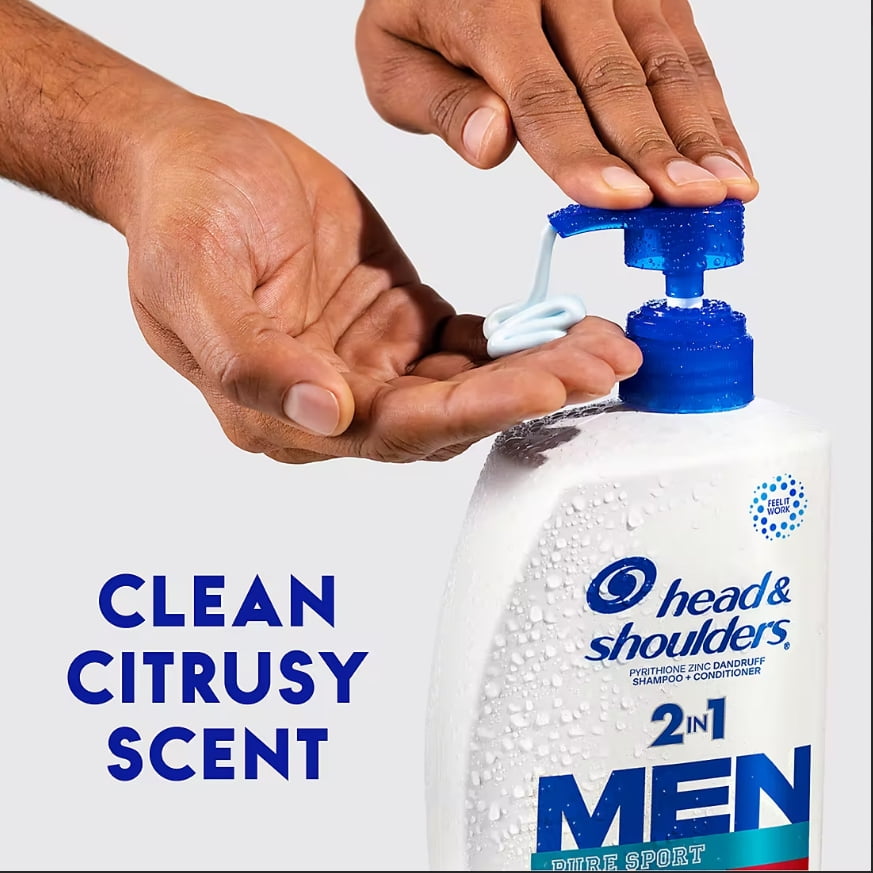 Head and Shoulders Men's 2-in-1 Dandruff Shampoo and Conditioner - Old Spice Pure Sport, 40 oz.