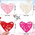thumbnail image 2 of 2.36in Rattan Heart-Shaped Vine - Natural Rattan Material, Flexible Design for Wreaths, Garlands & Home Decor, Handmade Craft Vine, Perfect for Spring, Wedding & Festival Arrangements, 1kit, 2 of 6