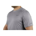 thumbnail image 4 of Milwaukee 414G-M Tee Shirt Workskin M Short Sleeve Men's Crew Neck Gray Lightweight Performance Gray, 4 of 5